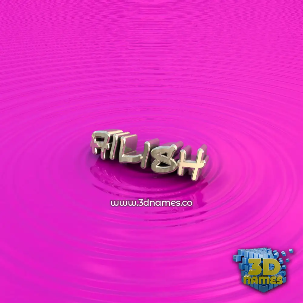 ailish in Pink Graffiti style - 3D name wallpaper
