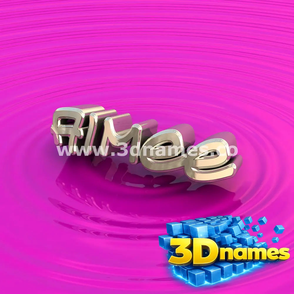aimee in Pink Graffiti style - 3D name wallpaper