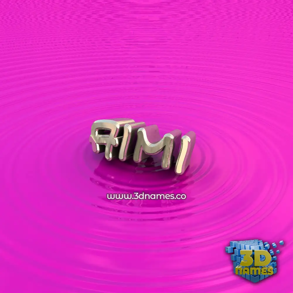 aimi in Pink Graffiti style - 3D name wallpaper