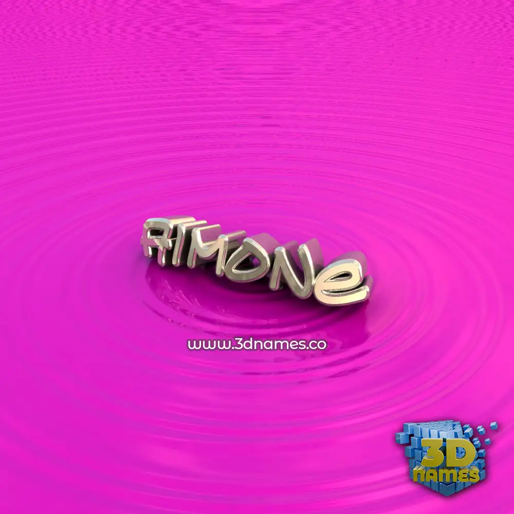 aimone in Pink Graffiti style - 3D name wallpaper