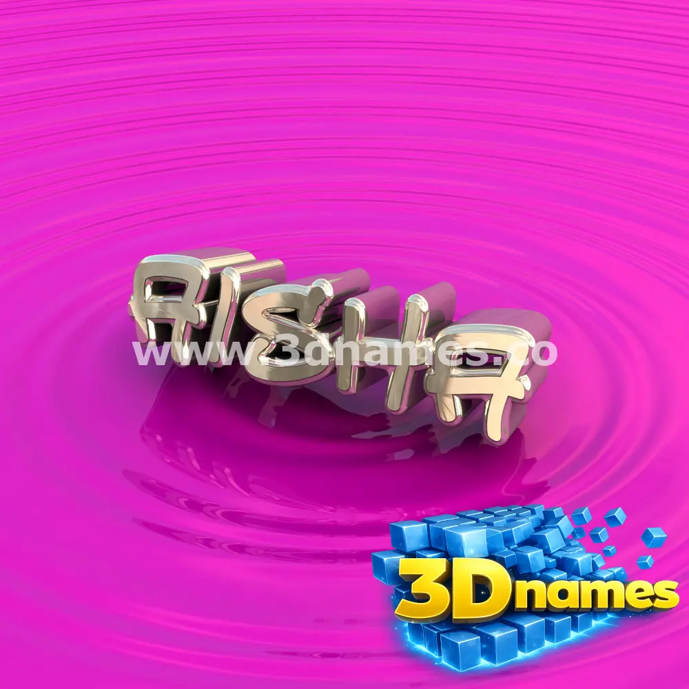 aisha in Pink Graffiti style - 3D name wallpaper