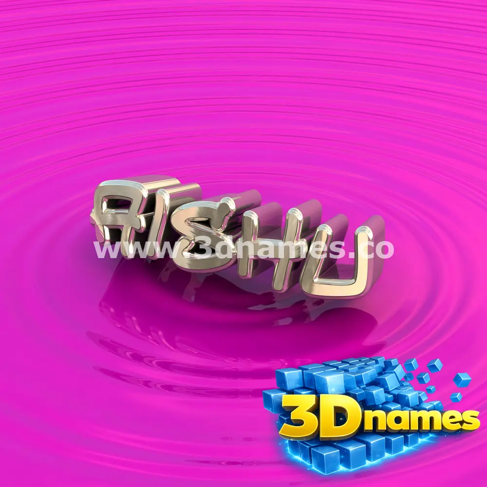 aishu in Pink Graffiti style - 3D name wallpaper