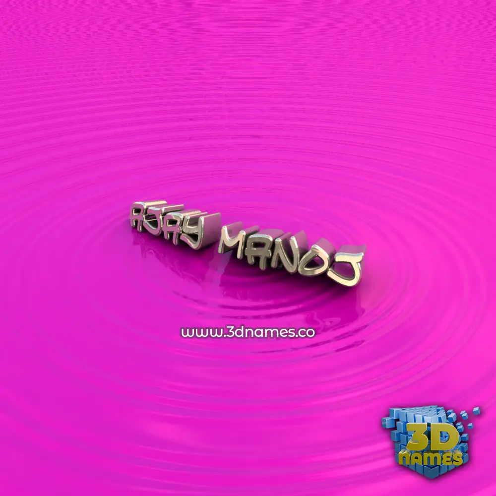 ajay manoj in Pink Graffiti style - 3D name wallpaper