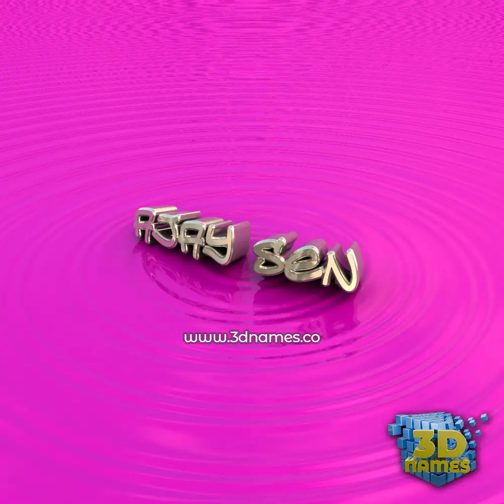 ajay sen in Pink Graffiti style - 3D name wallpaper