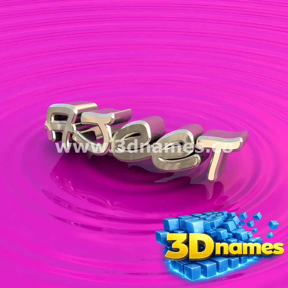 ajeet in Pink Graffiti style - 3D name wallpaper