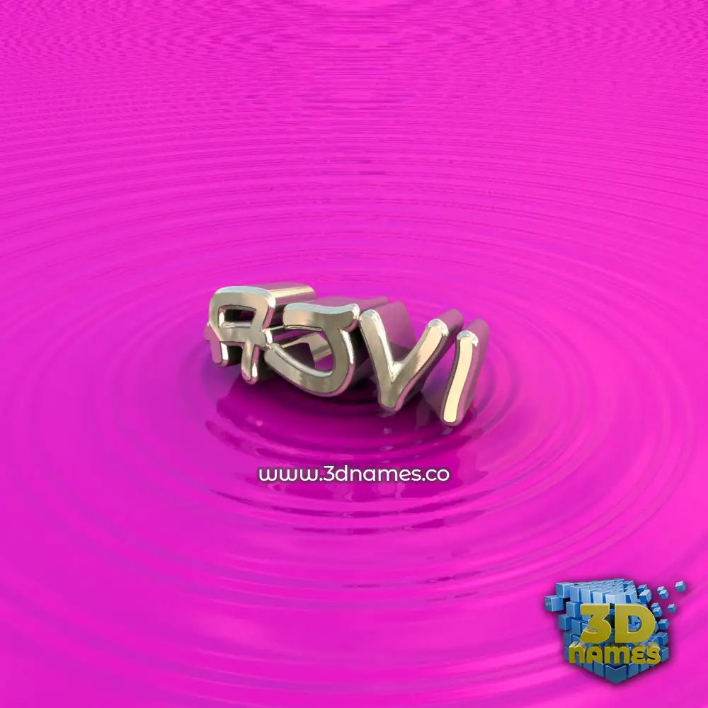 ajvi in Pink Graffiti style - 3D name wallpaper