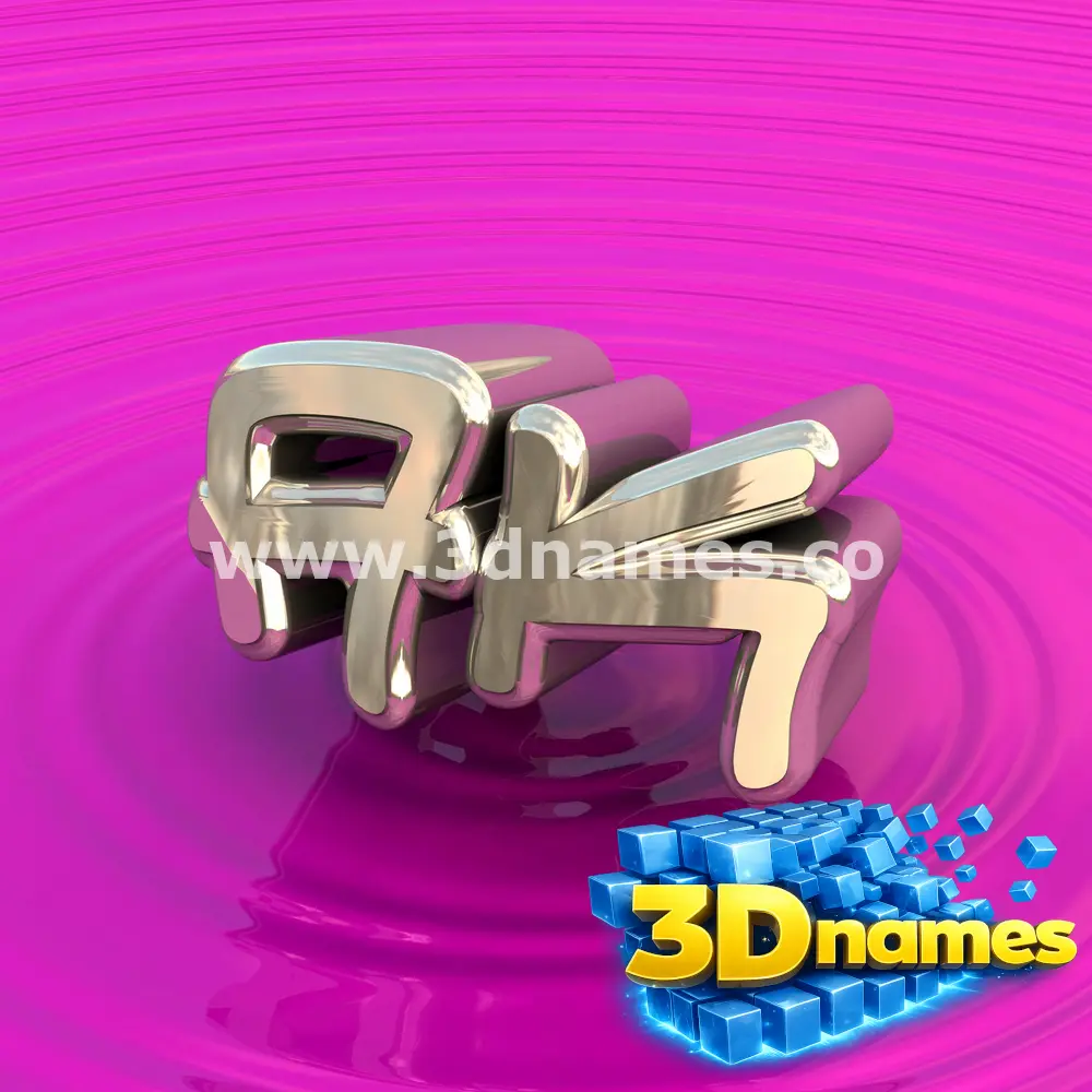 ak in Pink Graffiti style - 3D name wallpaper
