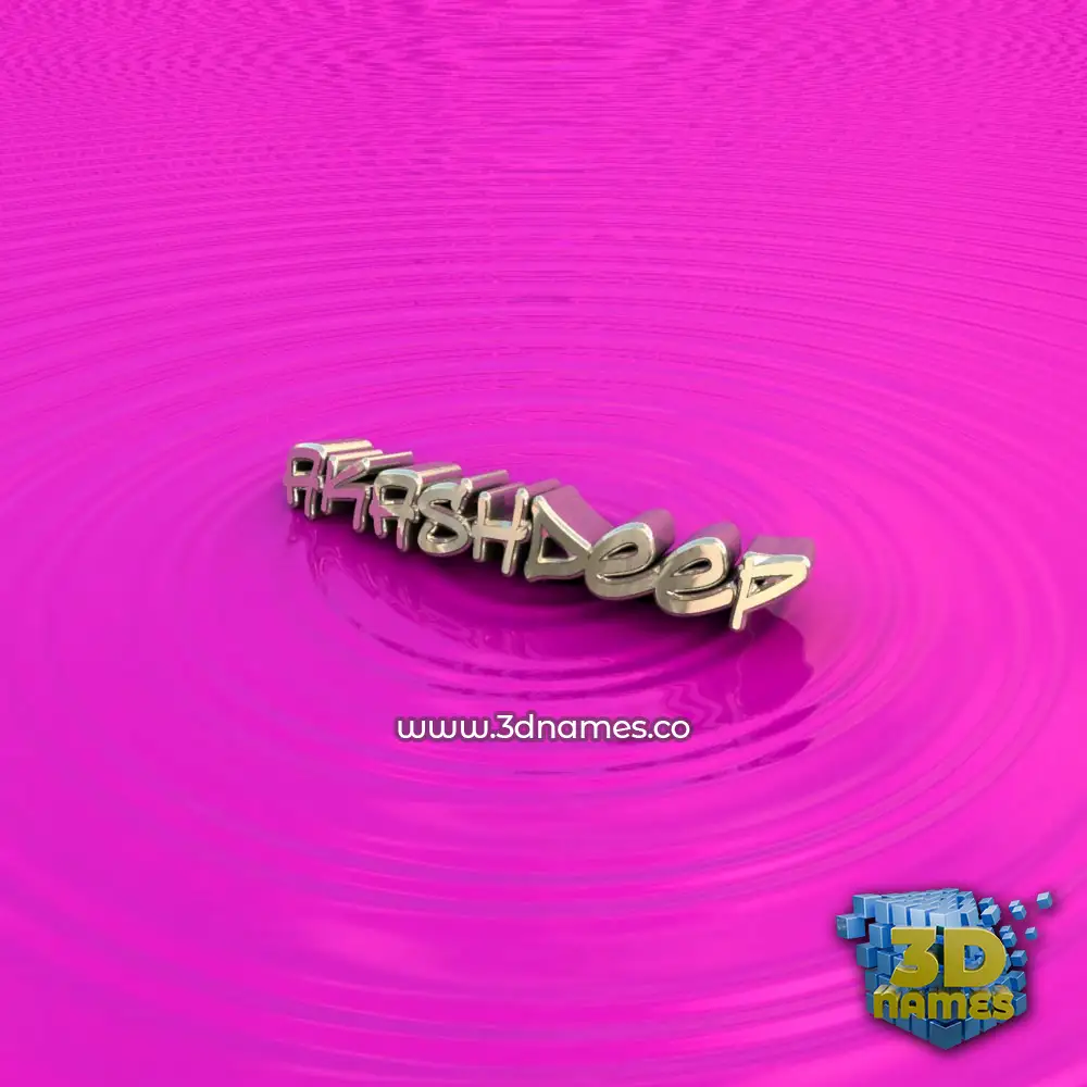 akashdeep in Pink Graffiti style - 3D name wallpaper