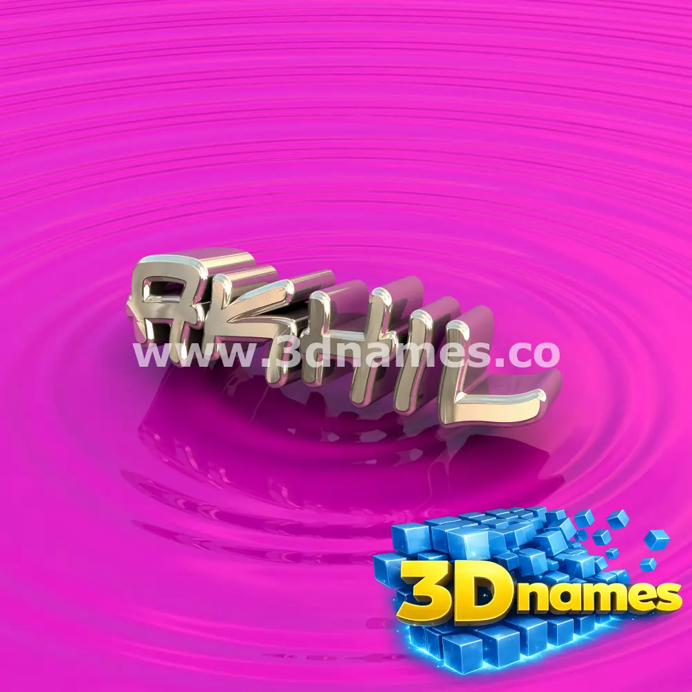 akhil in Pink Graffiti style - 3D name wallpaper