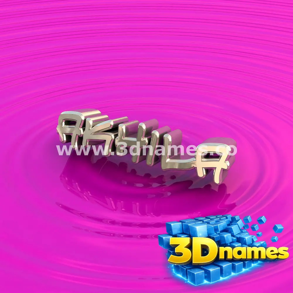 akhila in Pink Graffiti style - 3D name wallpaper