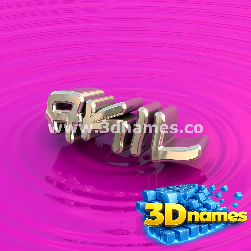 akil in Pink Graffiti style - 3D name wallpaper