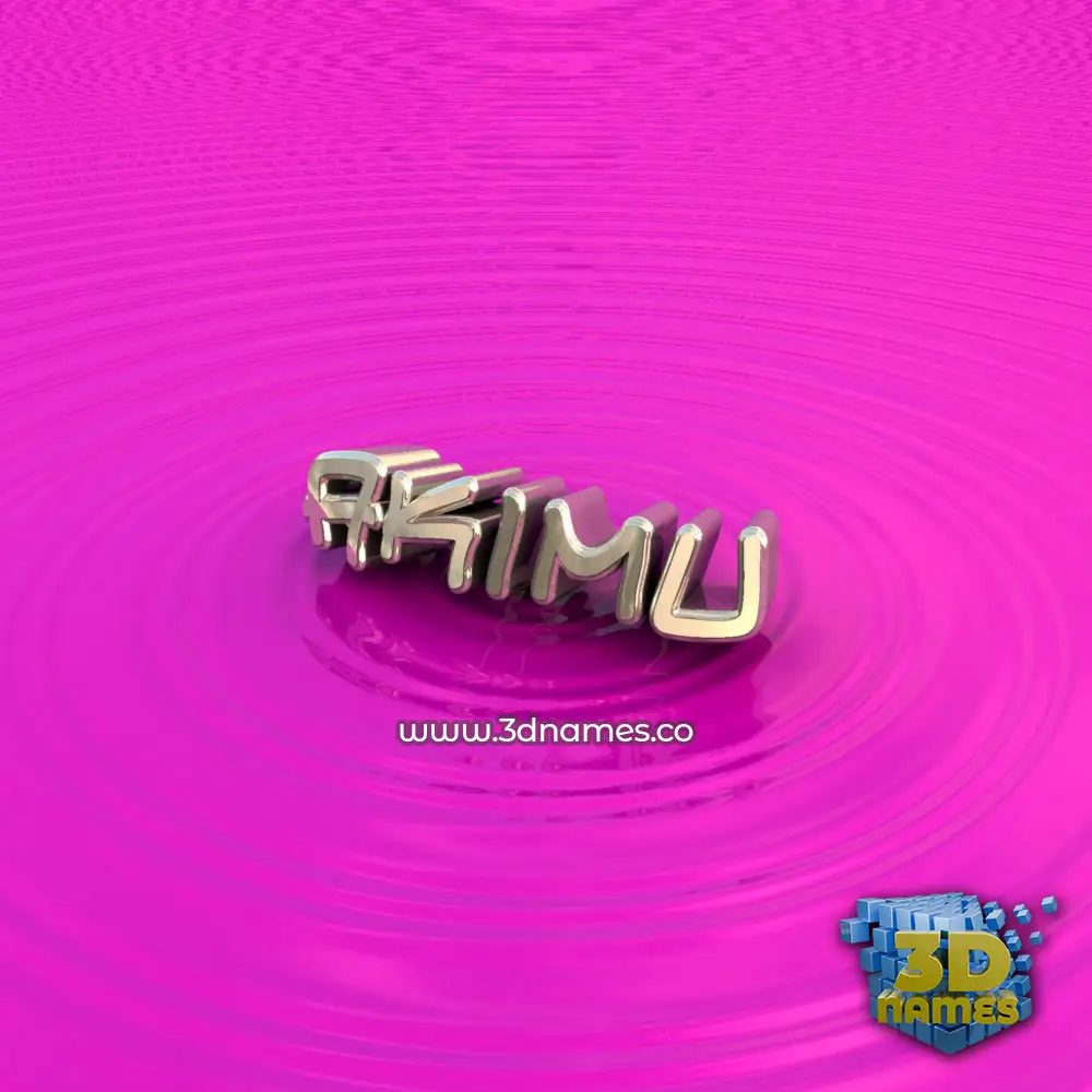 akimu in Pink Graffiti style - 3D name wallpaper