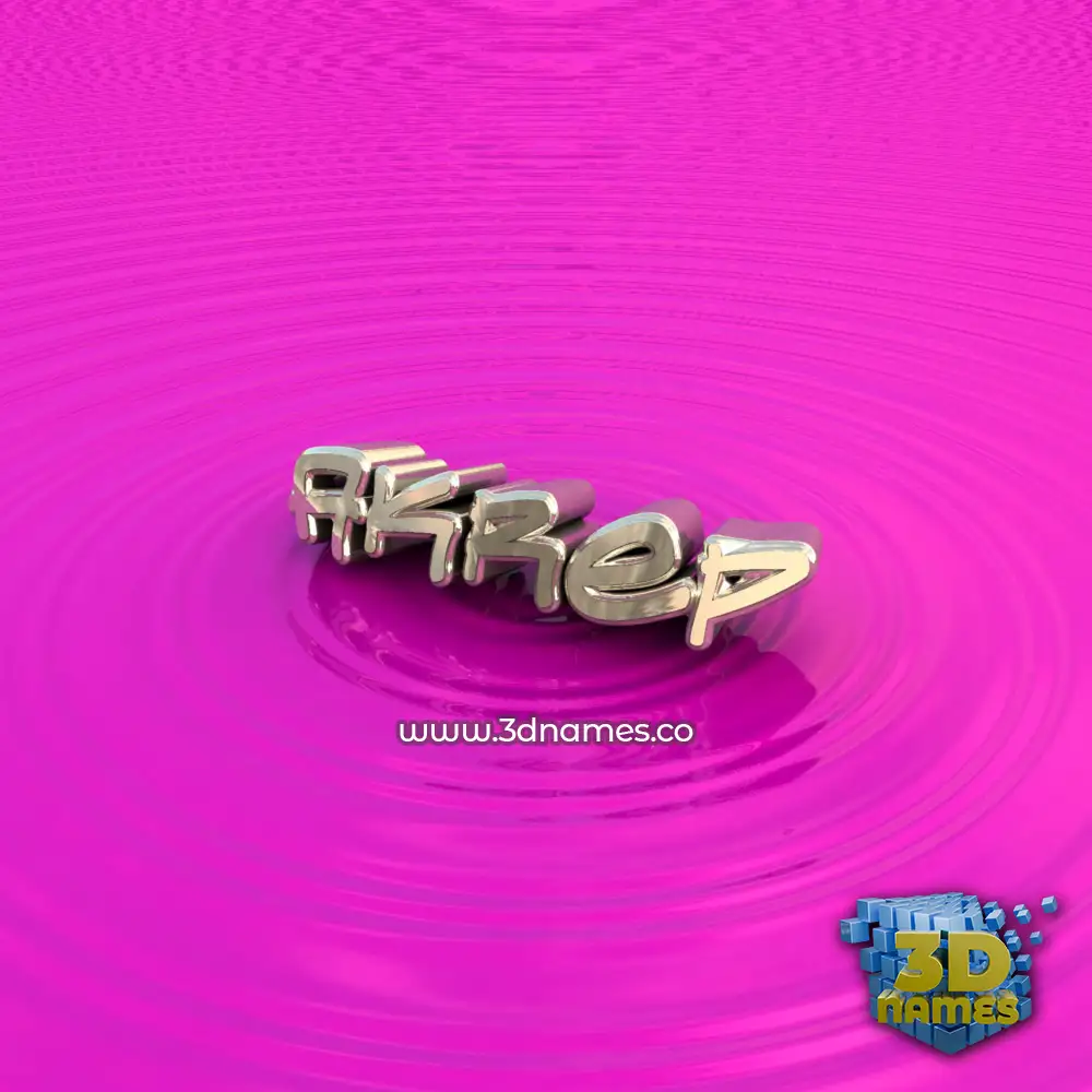 akrep in Pink Graffiti style - 3D name wallpaper
