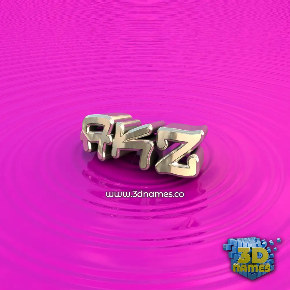 akz in Pink Graffiti style - 3D name wallpaper