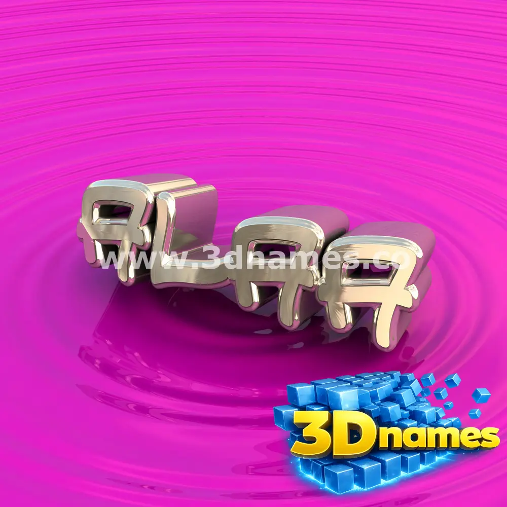 alaa in Pink Graffiti style - 3D name wallpaper