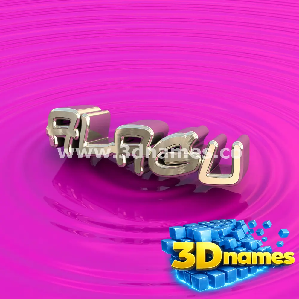 alagu in Pink Graffiti style - 3D name wallpaper
