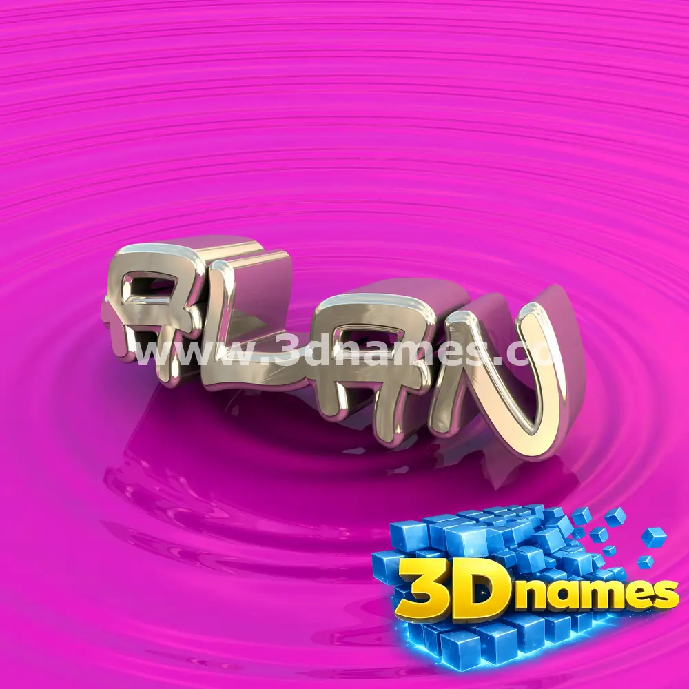 alan in Pink Graffiti style - 3D name wallpaper