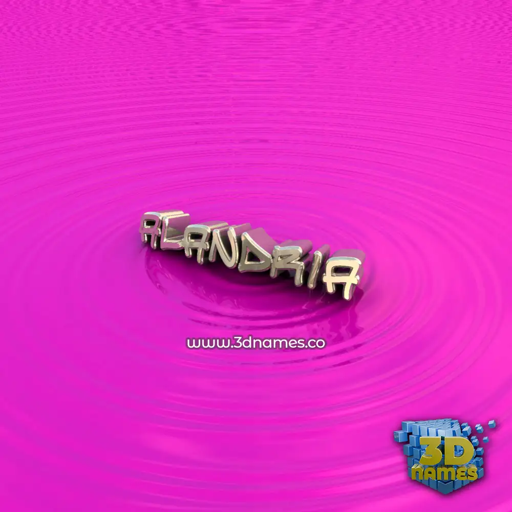 alandria in Pink Graffiti style - 3D name wallpaper