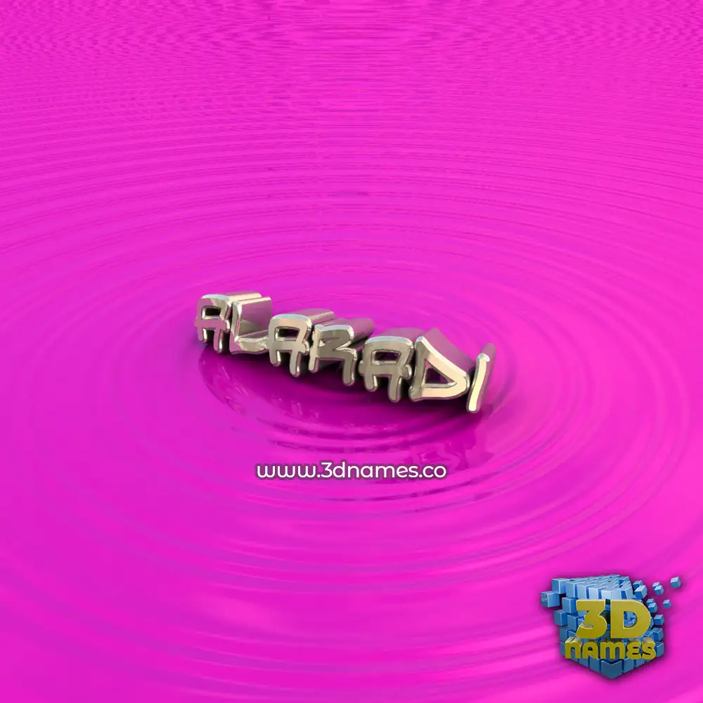 alaradi in Pink Graffiti style - 3D name wallpaper