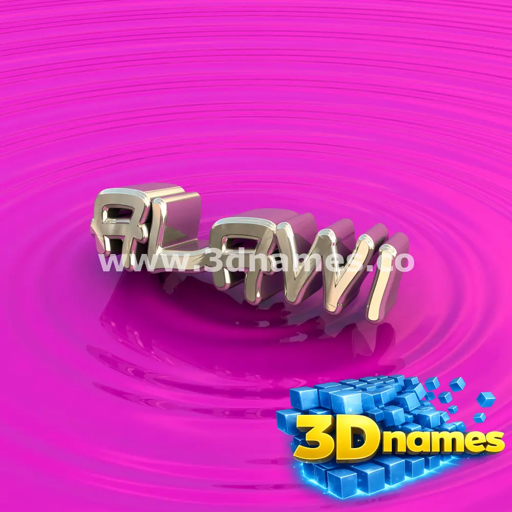 alawi in Pink Graffiti style - 3D name wallpaper