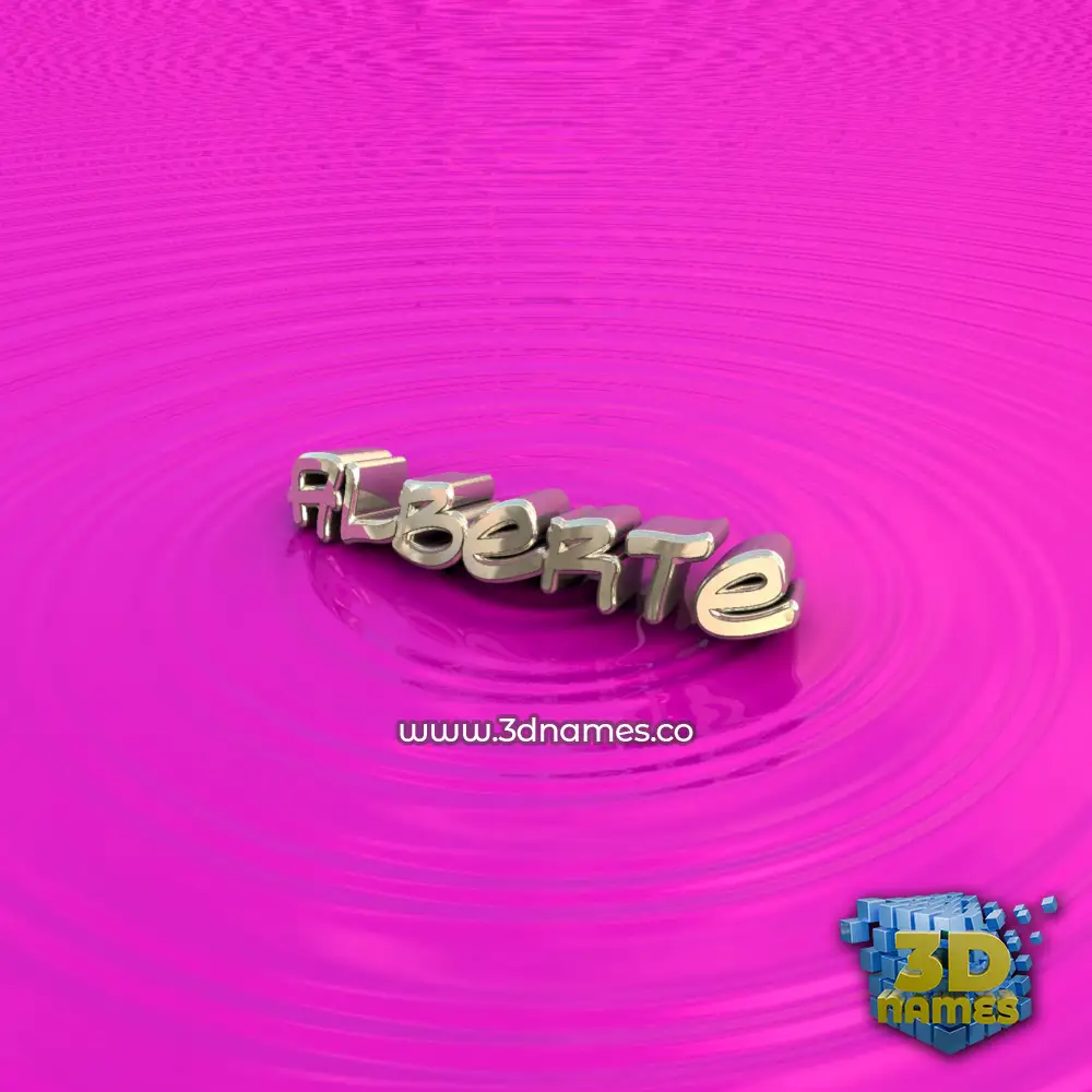 alberte in Pink Graffiti style - 3D name wallpaper
