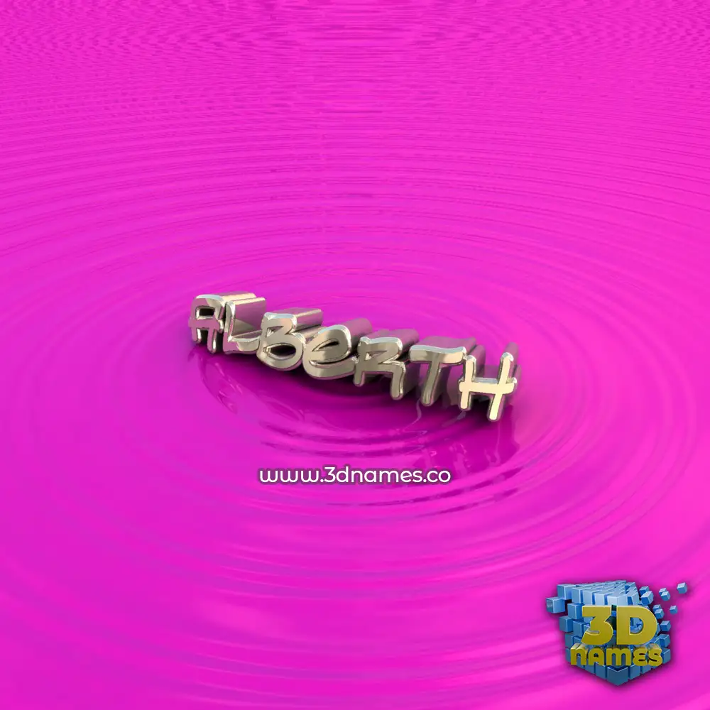 alberth in Pink Graffiti style - 3D name wallpaper