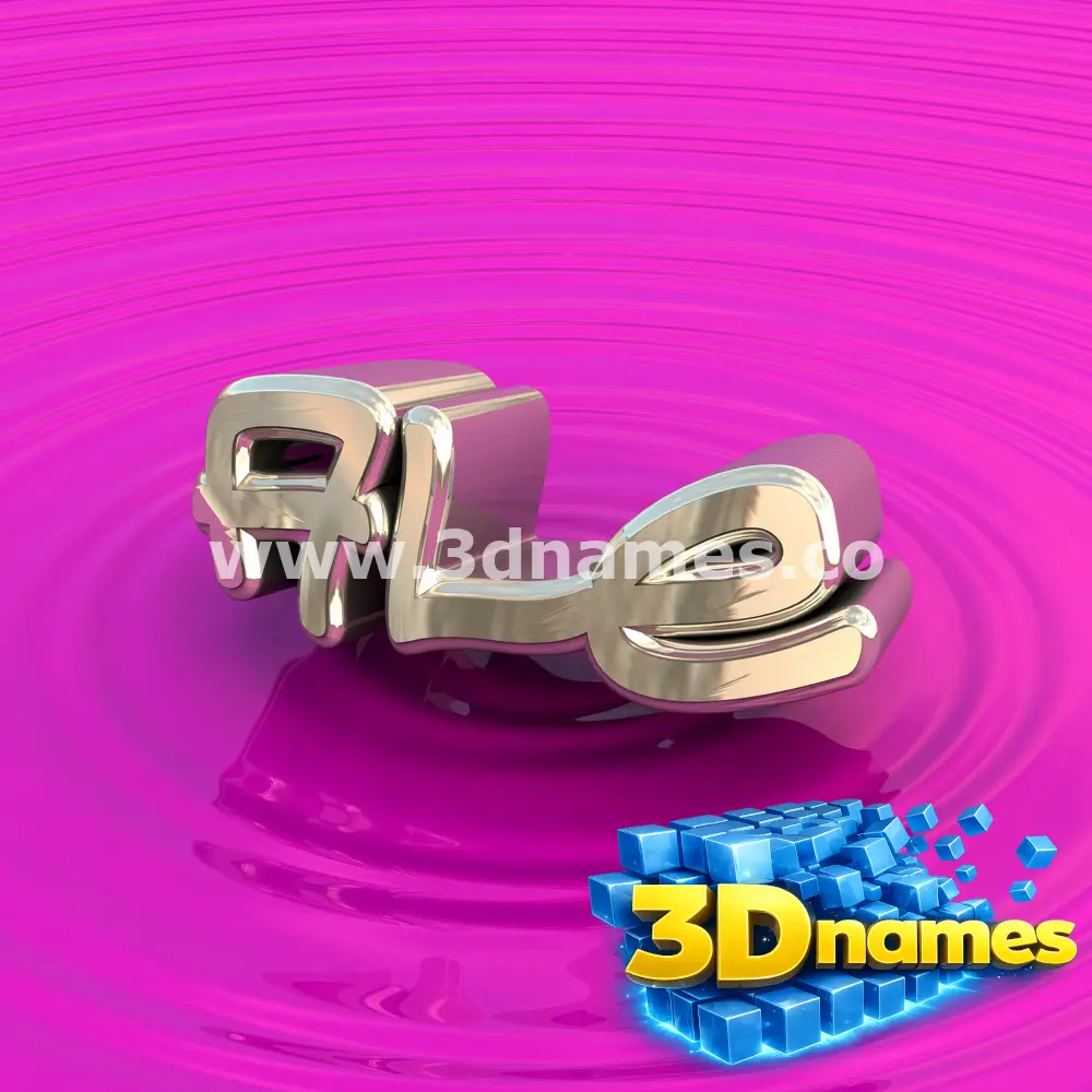 ale in Pink Graffiti style - 3D name wallpaper