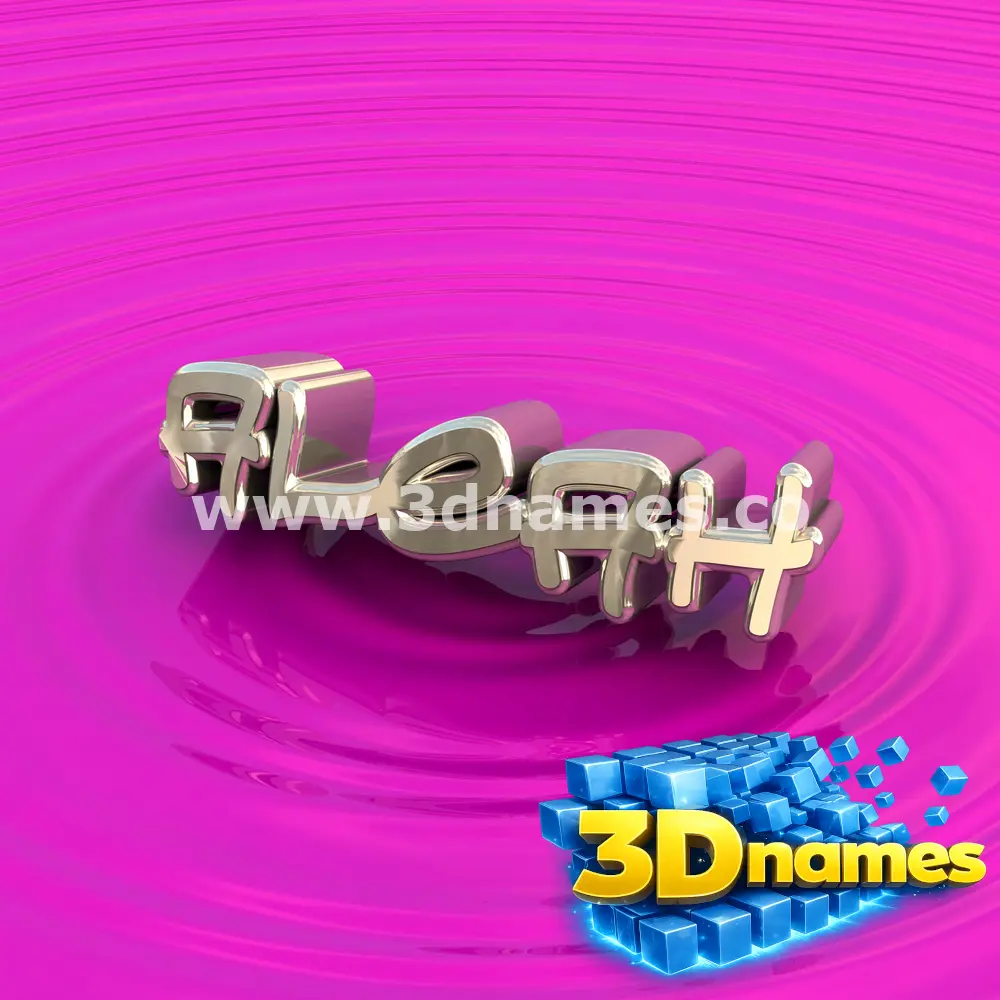 aleah in Pink Graffiti style - 3D name wallpaper