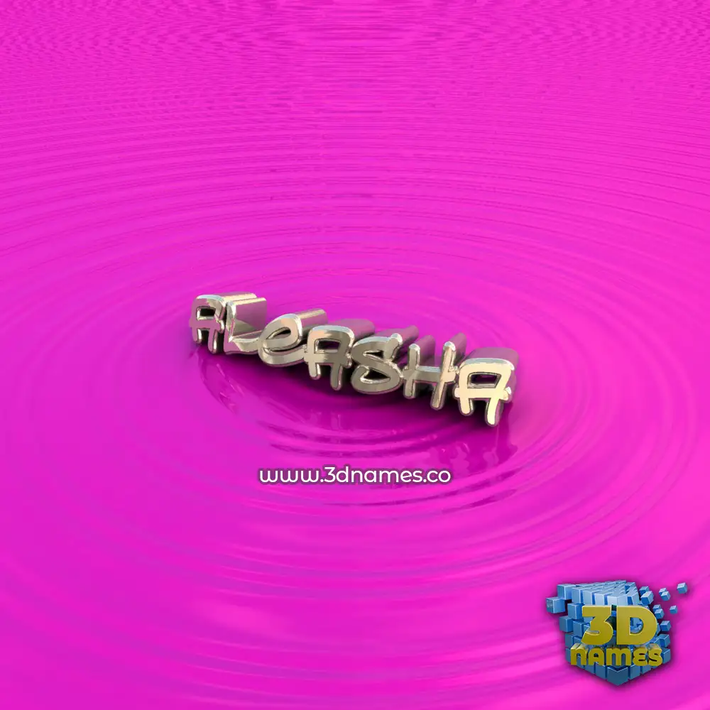 aleasha in Pink Graffiti style - 3D name wallpaper