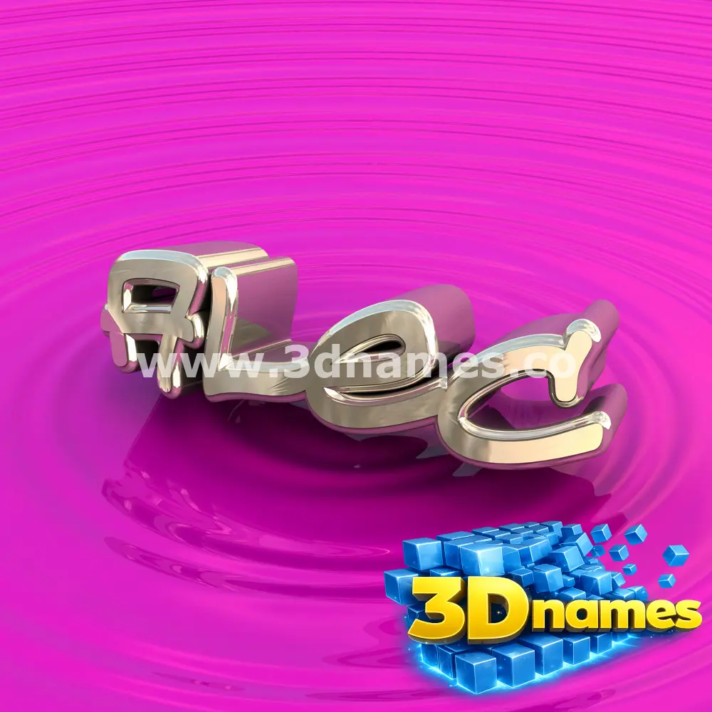 alec in Pink Graffiti style - 3D name wallpaper