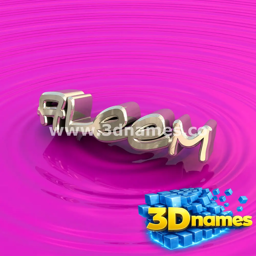 aleem in Pink Graffiti style - 3D name wallpaper
