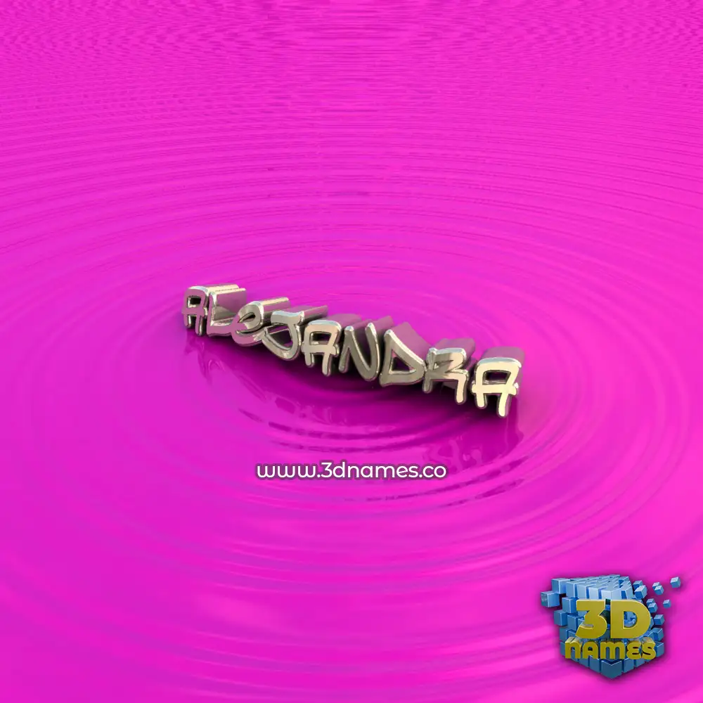 alejandra in Pink Graffiti style - 3D name wallpaper