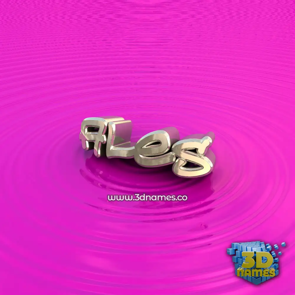 ales in Pink Graffiti style - 3D name wallpaper