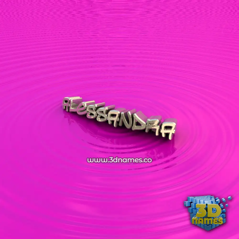 alessandra in Pink Graffiti style - 3D name wallpaper
