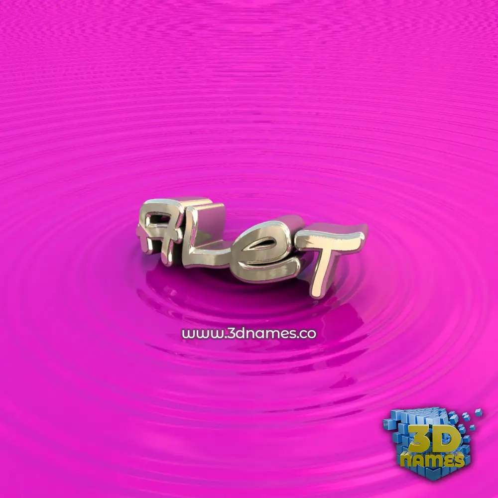 alet in Pink Graffiti style - 3D name wallpaper