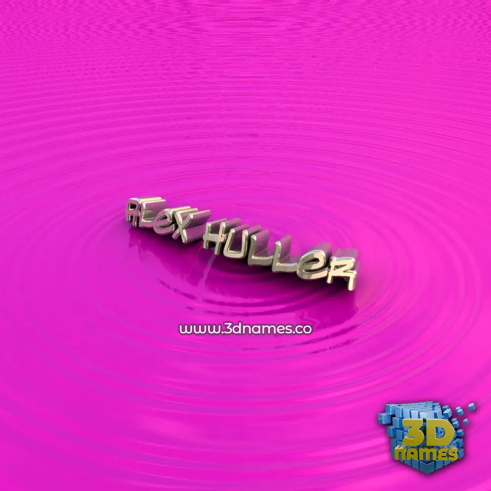 alex huller in Pink Graffiti style - 3D name wallpaper