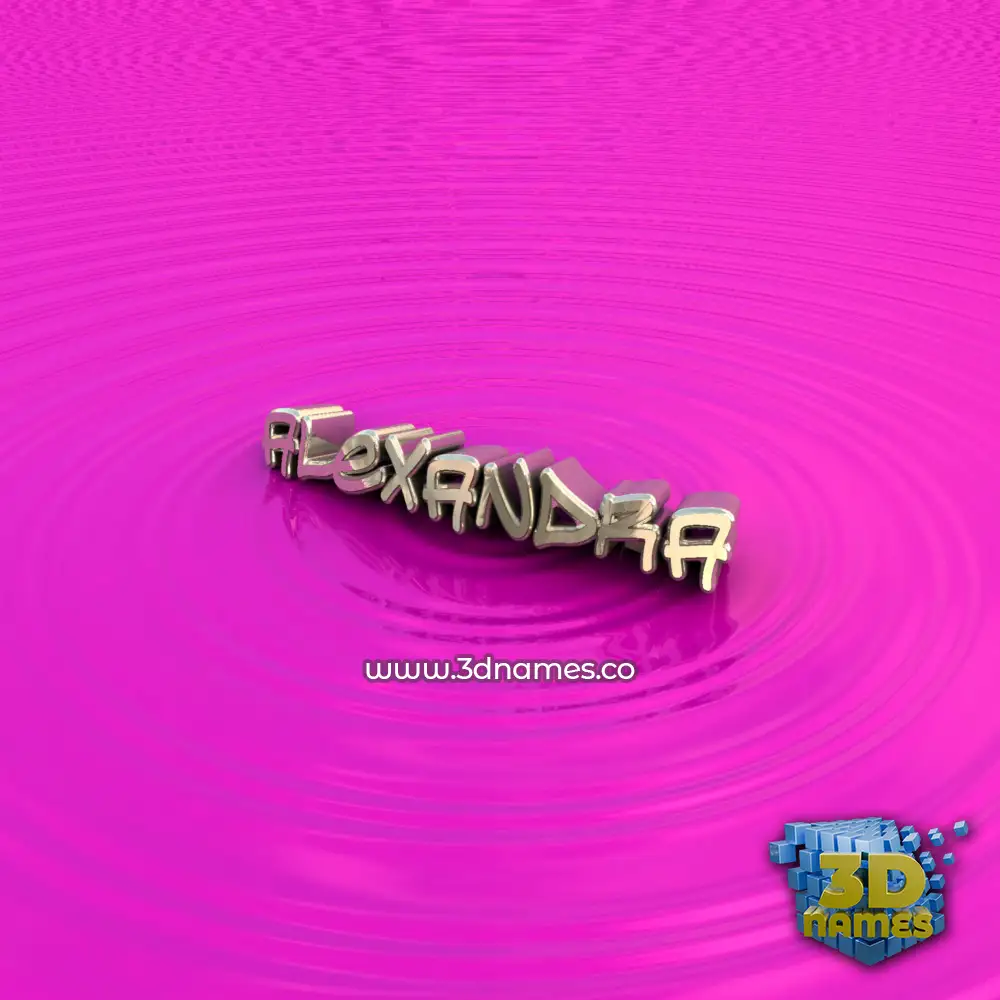 alexandra in Pink Graffiti style - 3D name wallpaper