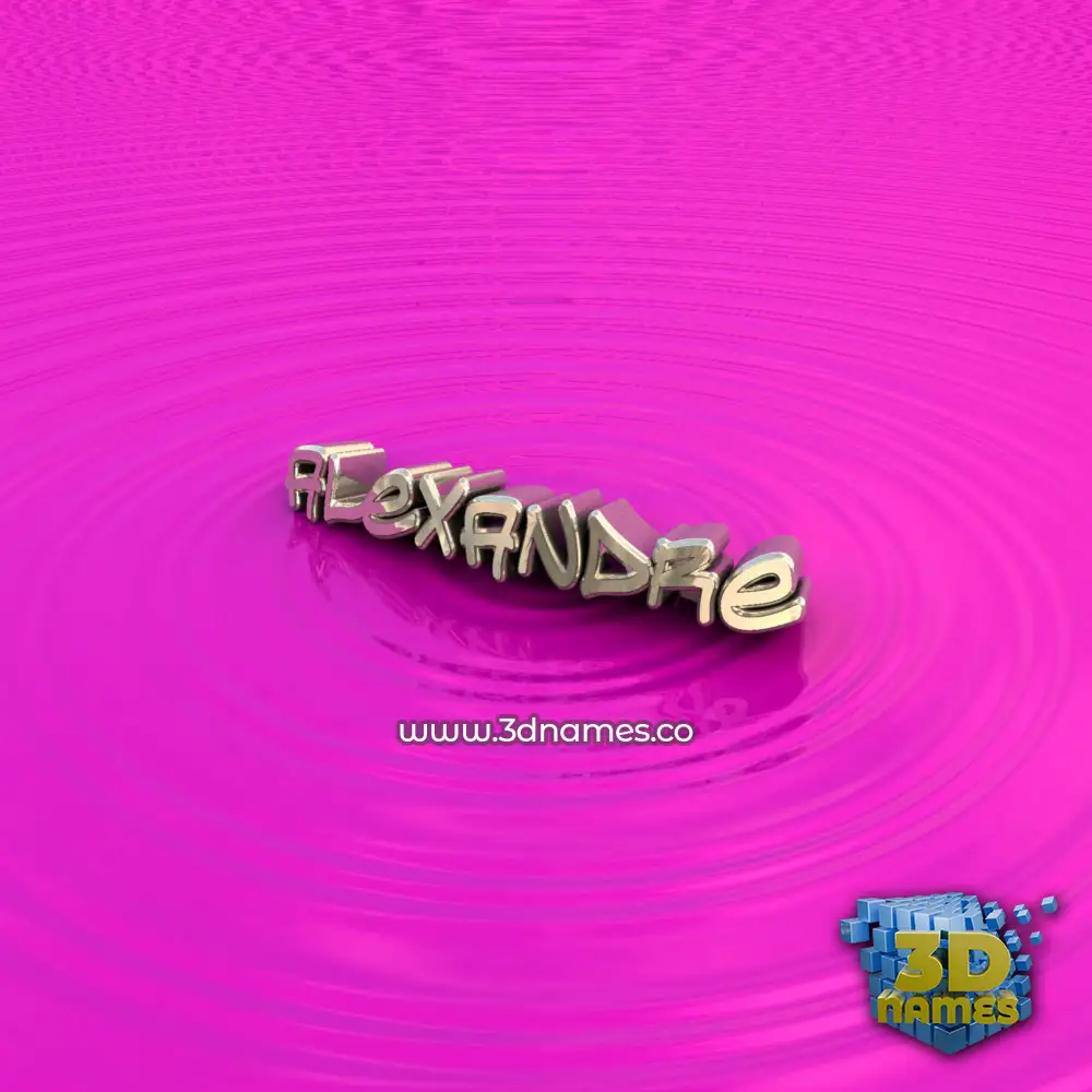 alexandre in Pink Graffiti style - 3D name wallpaper