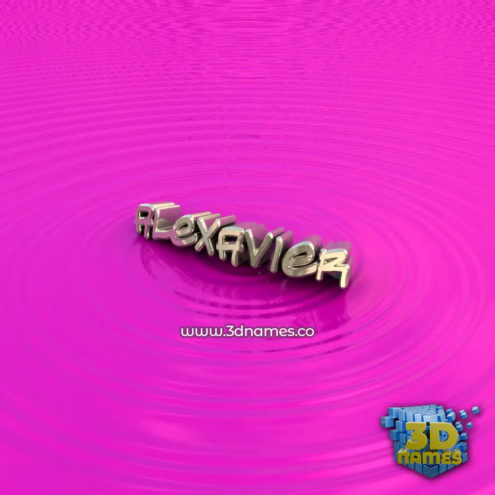 alexavier in Pink Graffiti style - 3D name wallpaper