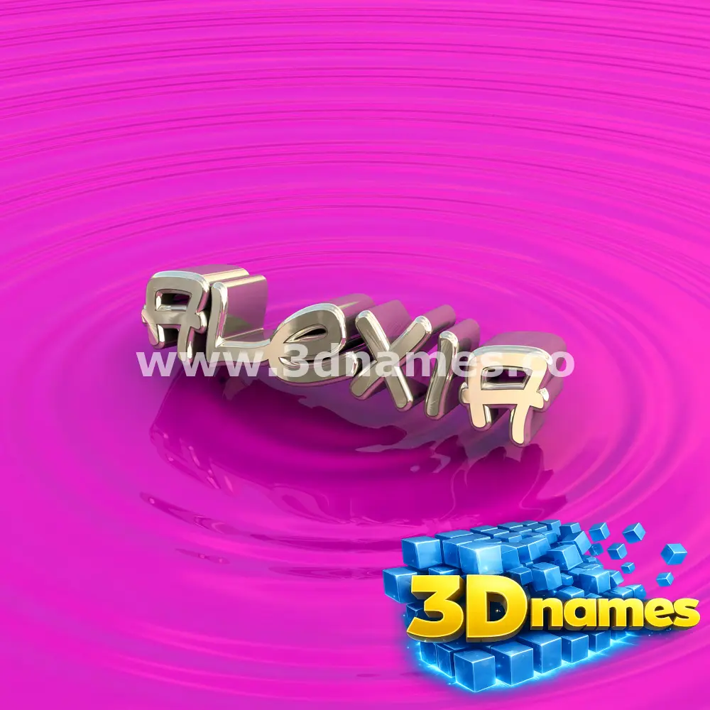 alexia in Pink Graffiti style - 3D name wallpaper