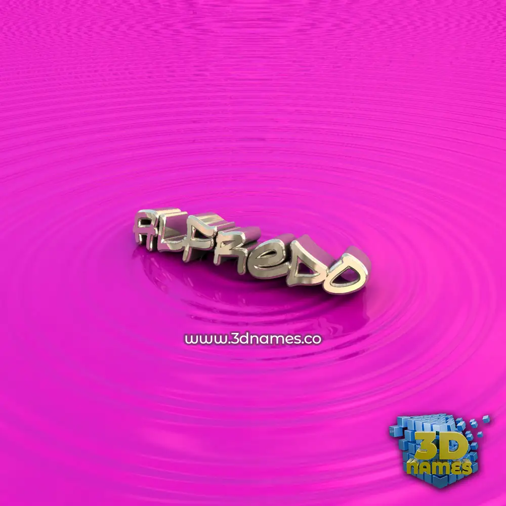 alfredo in Pink Graffiti style - 3D name wallpaper