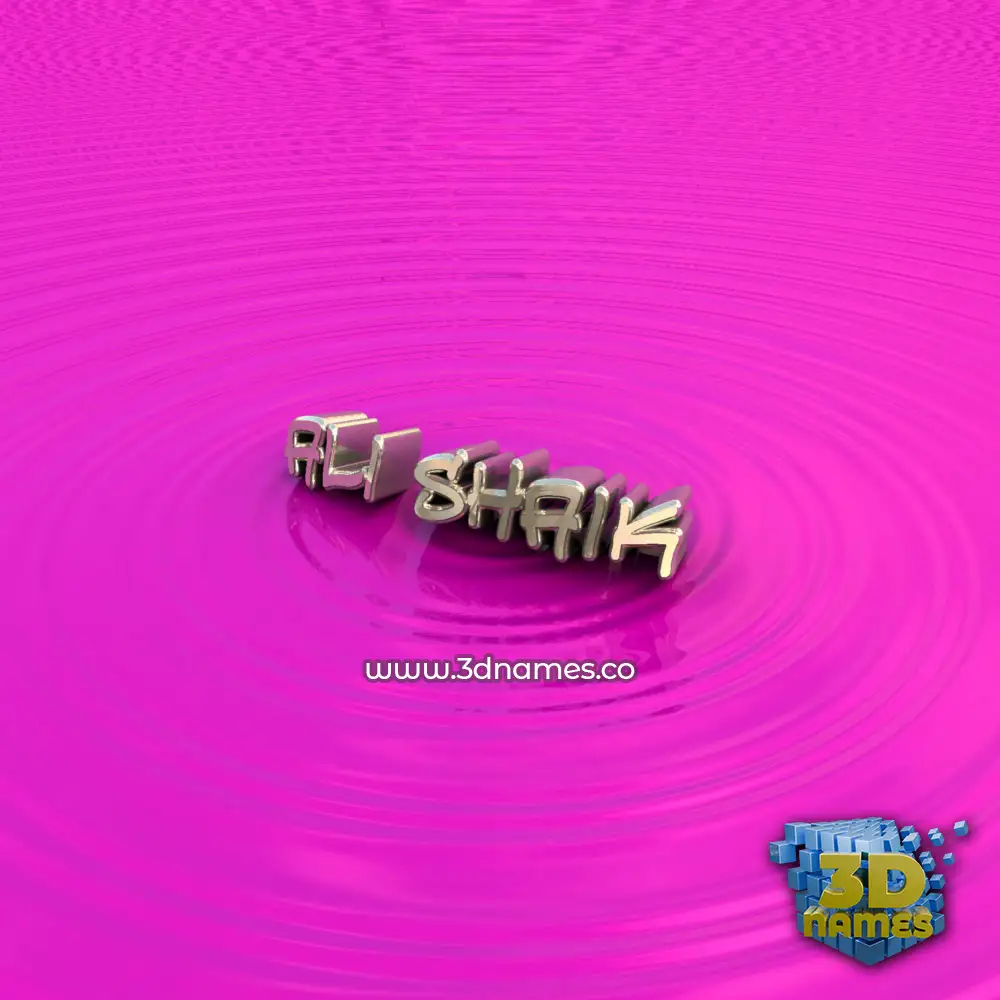 ali shaik in Pink Graffiti style - 3D name wallpaper