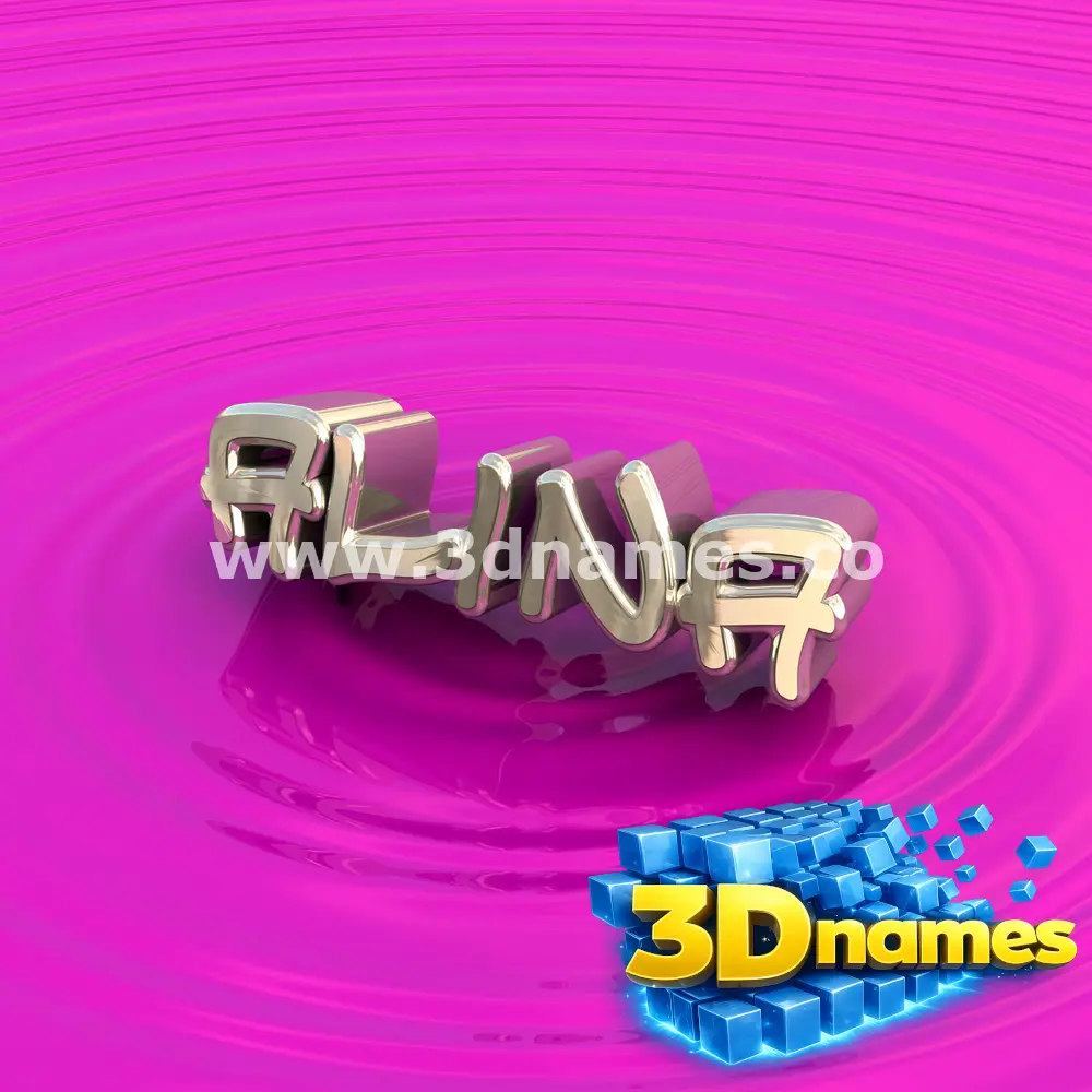 alina in Pink Graffiti style - 3D name wallpaper