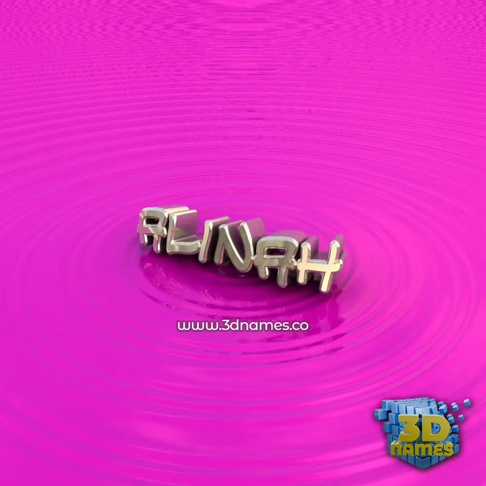 alinah in Pink Graffiti style - 3D name wallpaper