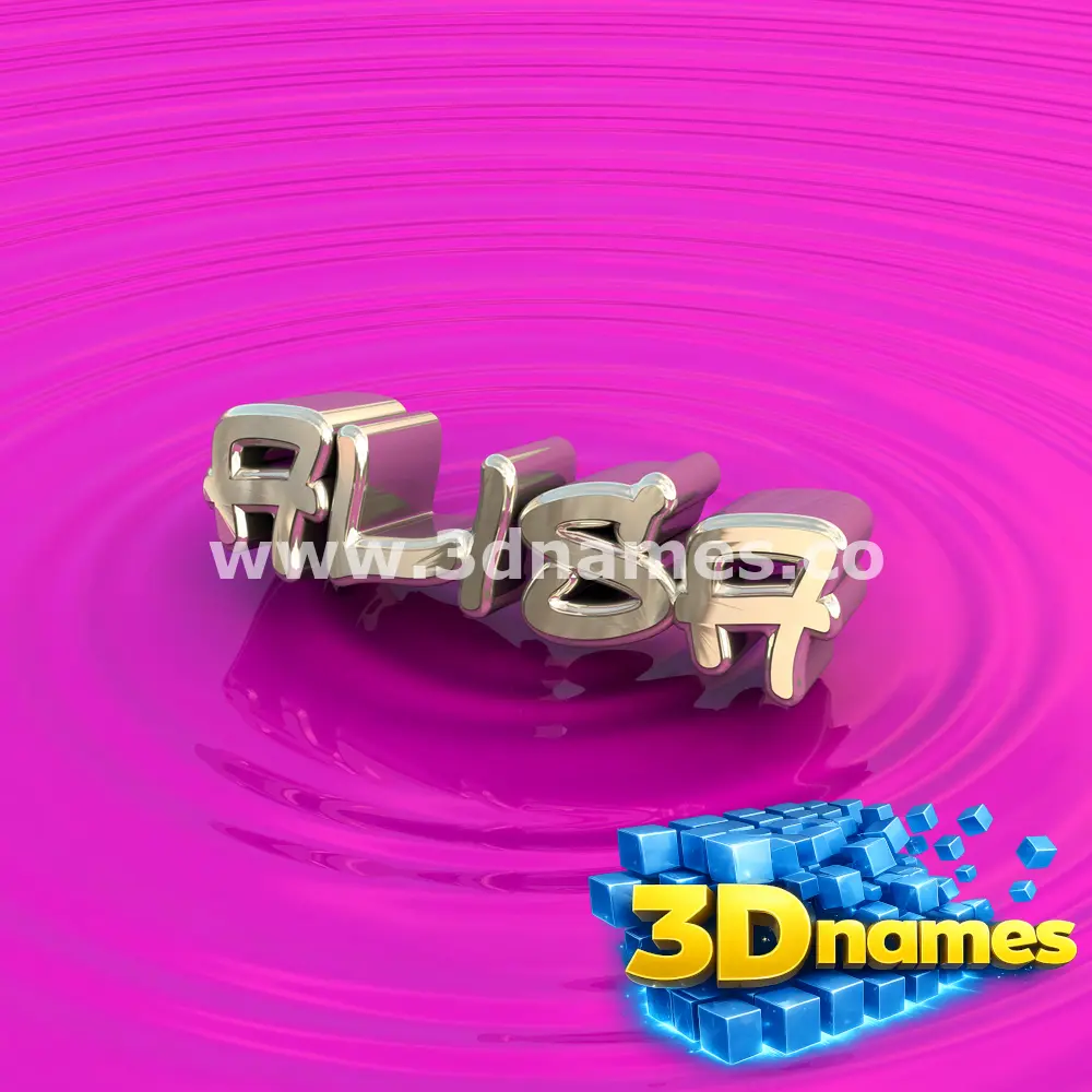 alisa in Pink Graffiti style - 3D name wallpaper