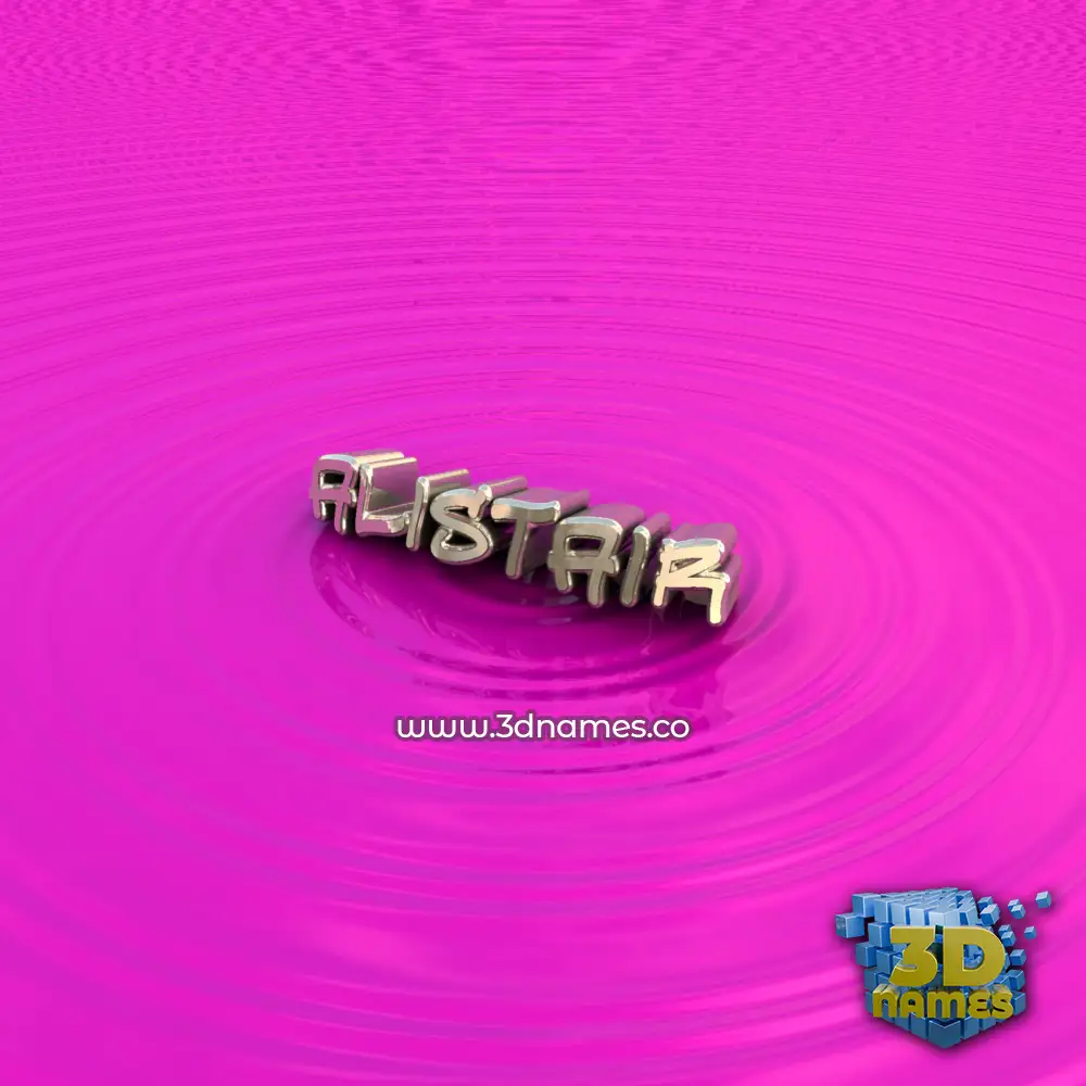 alistair in Pink Graffiti style - 3D name wallpaper