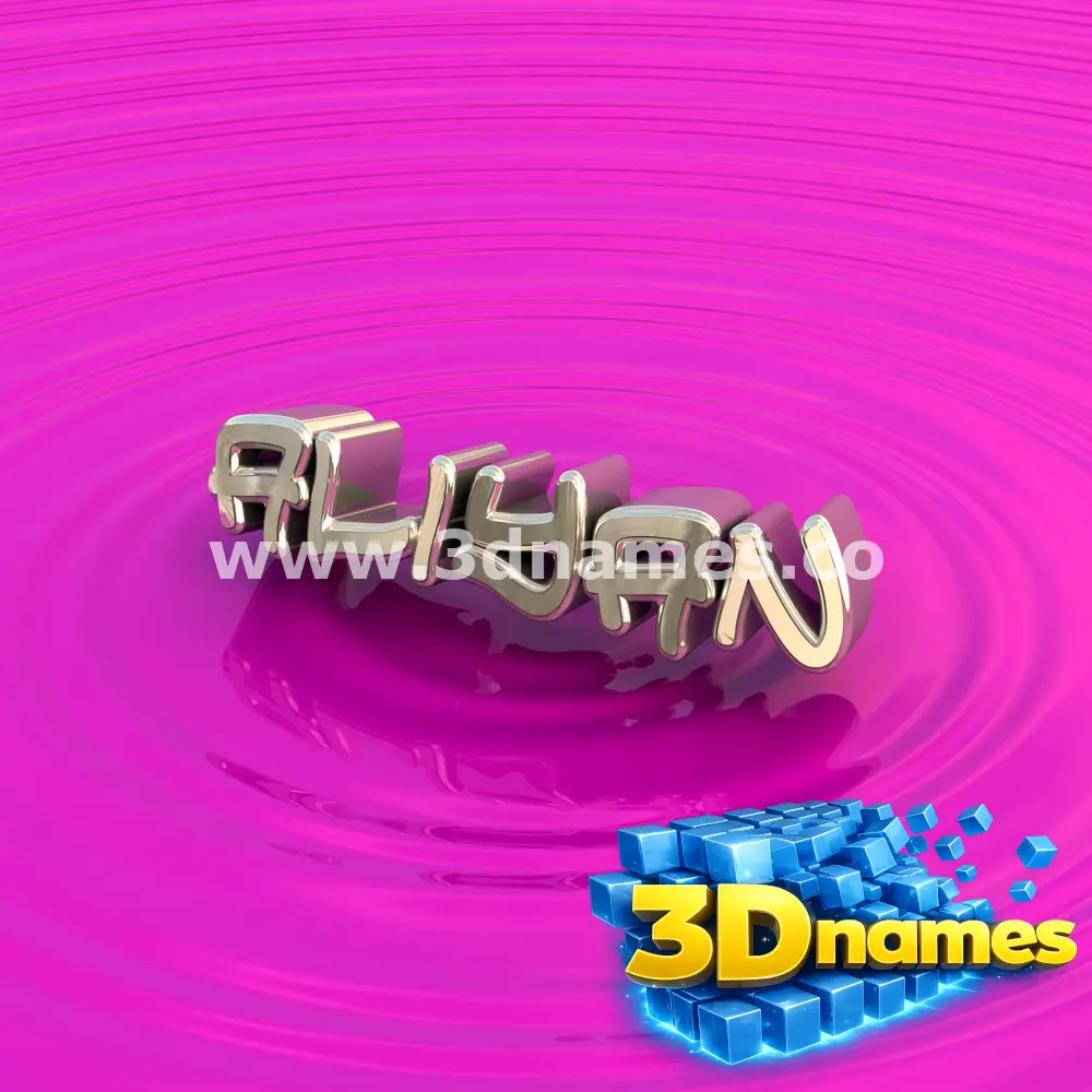 aliyan in Pink Graffiti style - 3D name wallpaper
