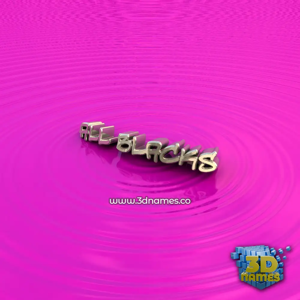 all blacks in Pink Graffiti style - 3D name wallpaper