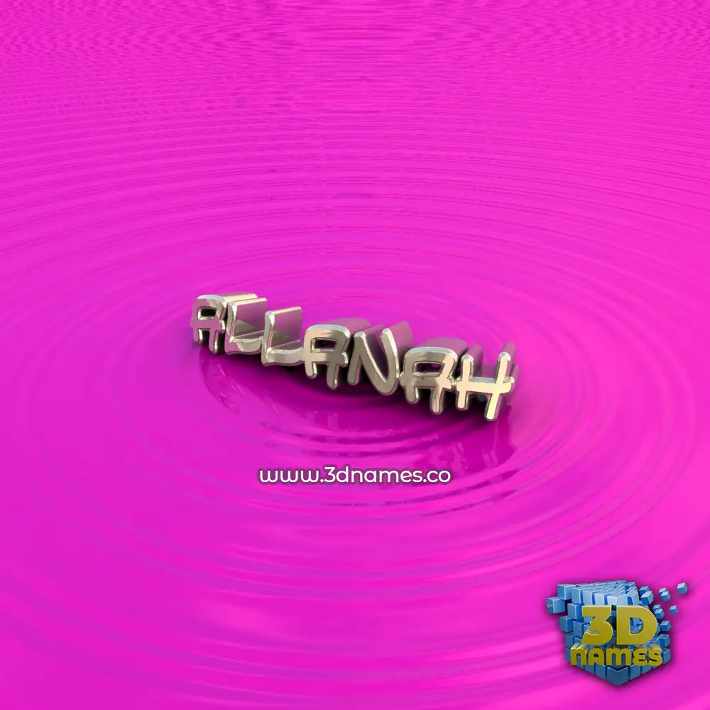allanah in Pink Graffiti style - 3D name wallpaper