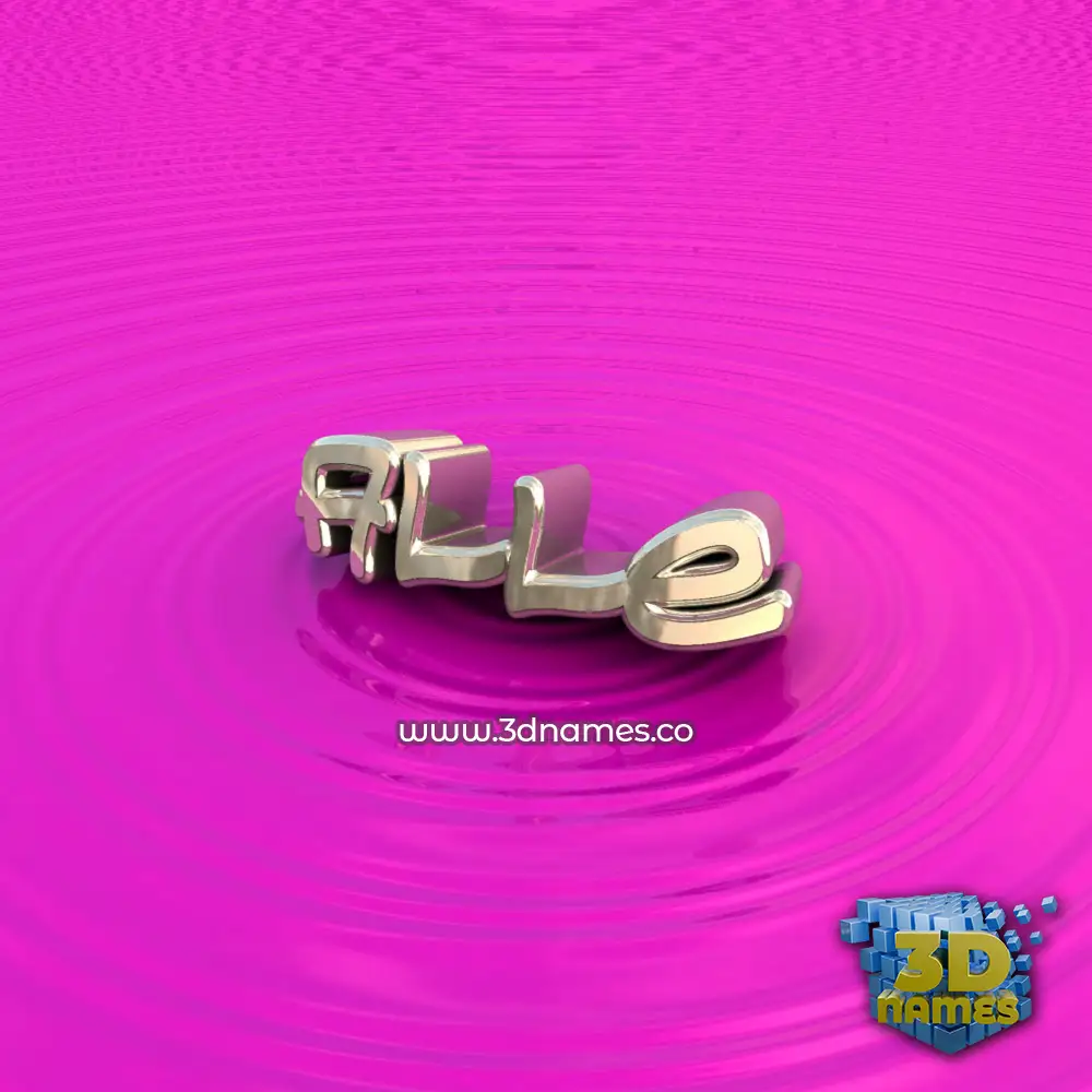 alle in Pink Graffiti style - 3D name wallpaper